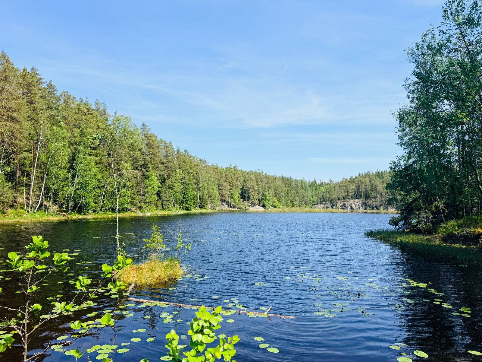 Nuuksion kansallispuiston järvimaisema Espoossa